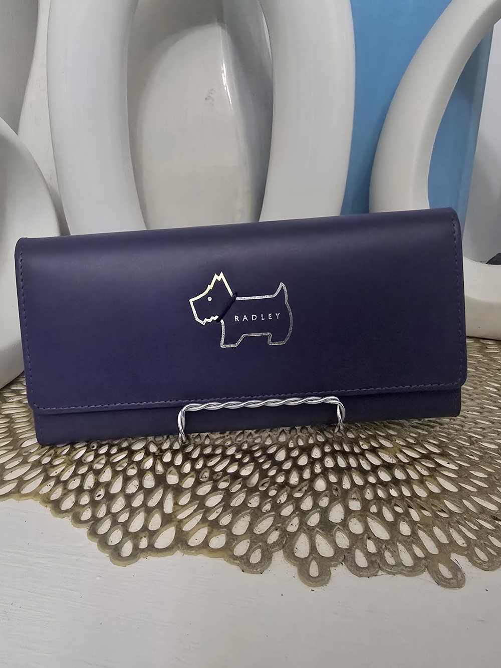 NWT RADLEY LONDON Navy Leather Continental Wallet